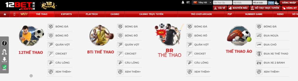 Đặt cược thể thao online 12bet Đặt cược thể thao online 12bet