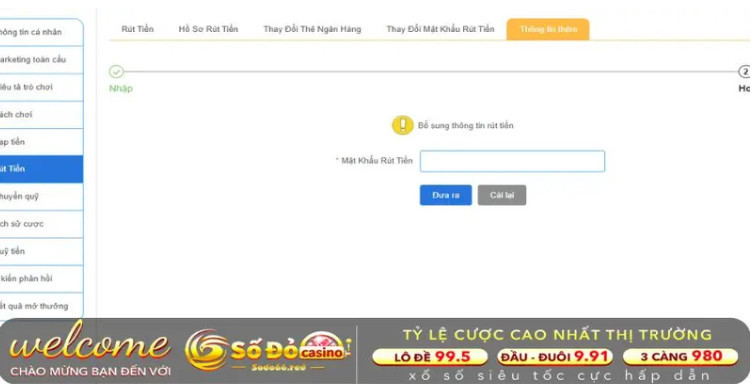 Các bước để rút tiền Các bước để rút tiền