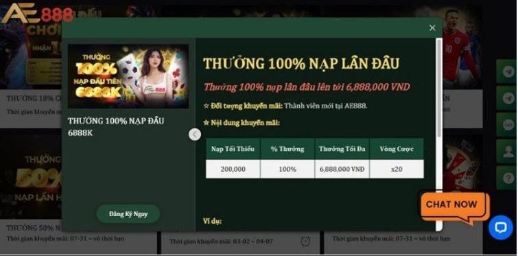 Khuyến mãi nạp đầu dành cho hội viên mới tại AE888 Khuyến mãi nạp đầu dành cho hội viên mới tại AE888