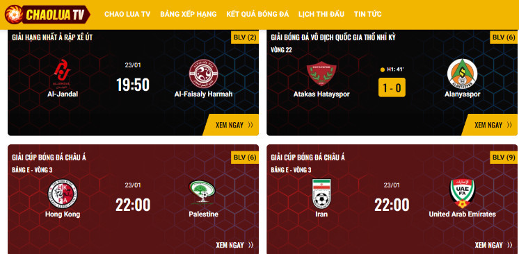 Link Vào Chaolua TV – Link Xem Bóng Đá Miễn Phí Tại FIVE88 3 Screenshot 57