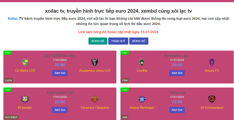 Trải nghiệm xem hoàn toàn miễn phí tại Xoilac TV Trải nghiệm xem hoàn toàn miễn phí tại Xoilac TV