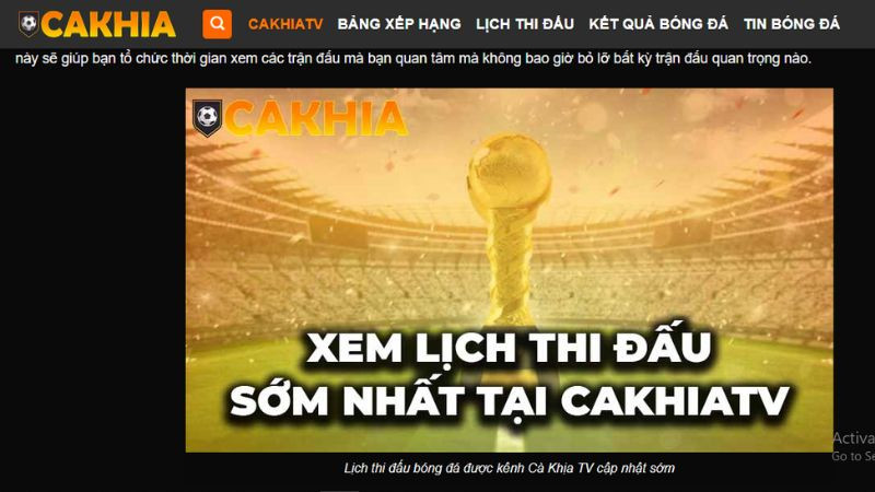 Cà khịa TV cập nhật thông tin lịch thi đấu mới nhất Cà khịa TV cập nhật thông tin lịch thi đấu mới nhất