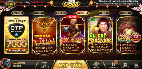 Trang chủ của Go88 sinh động, hấp dẫn Trang chủ của Go88 sinh động, hấp dẫn