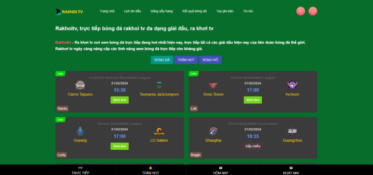Trang web xem bóng đá uy tín Rakhoi TV Trang web xem bóng đá uy tín Rakhoi TV