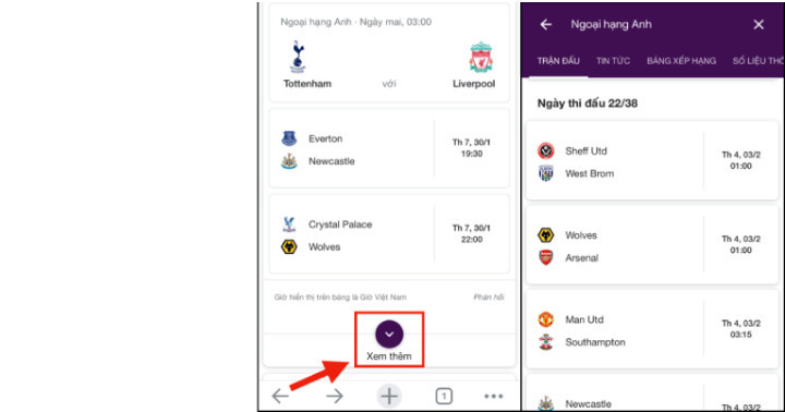 Tra cứu lịch thi đấu Ngoại Hạng Anh dễ dàng Tra cứu lịch thi đấu Ngoại Hạng Anh dễ dàng