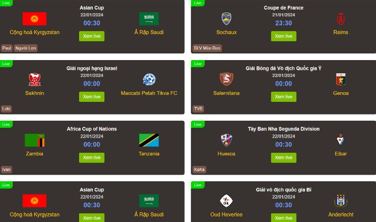 Nơi tìm kiếm các trận cầu đỉnh cao mà bạn mong muốn Nơi tìm kiếm các trận cầu đỉnh cao mà bạn mong muốn