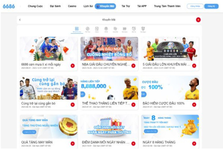 Cập nhật khuyến mãi hấp dẫn và liên tục Cập nhật khuyến mãi hấp dẫn và liên tục