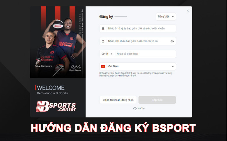 Bước 4: Đăng ký tài khoản nhà cái BSport bet Bước 4: Đăng ký tài khoản nhà cái BSport bet