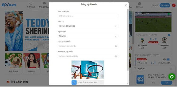 Điền các thông tin cá nhân theo yêu cầu 8xbet Điền các thông tin cá nhân theo yêu cầu 8xbet